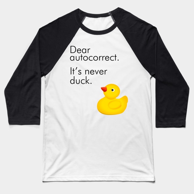 Duck Baseball T-Shirt by Soll-E